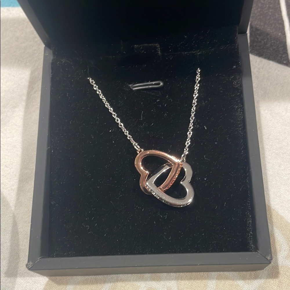 Silver and Gold Heart Necklace